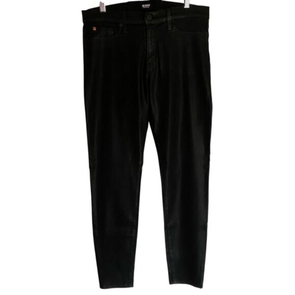 NWT Hudson Krista Super Skinny Black Coated Jeans 32 - Picture 1 of 5